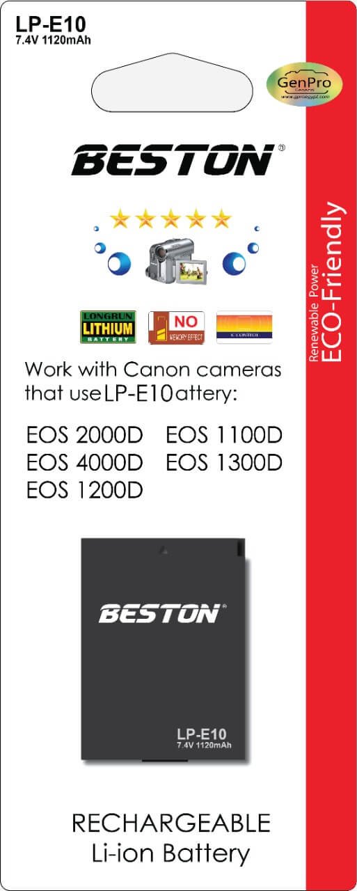 FotoGeneral -Egypt-beston-LP-E10-battery-for-canon