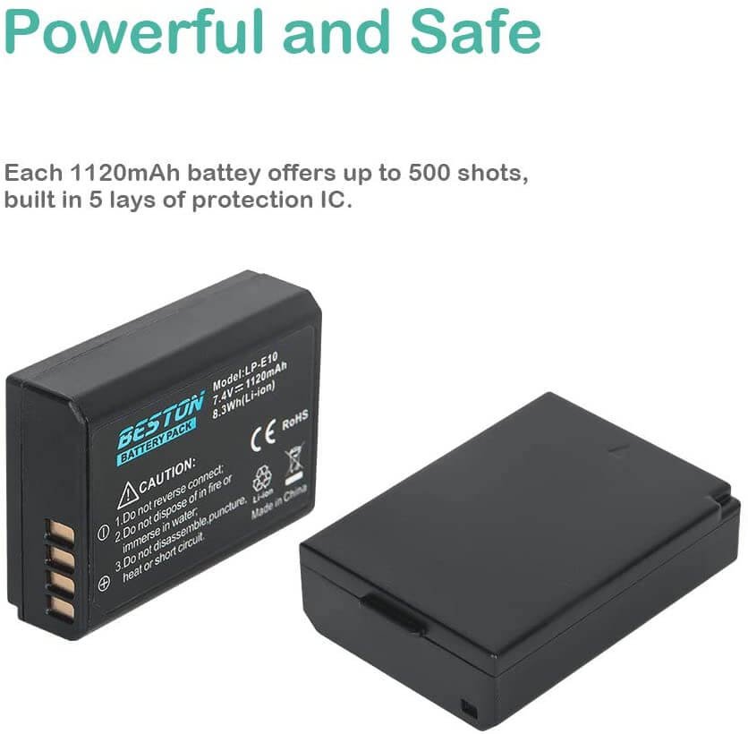 FotoGeneral -Egypt-beston-LP-e10-battery-and-charger (3)