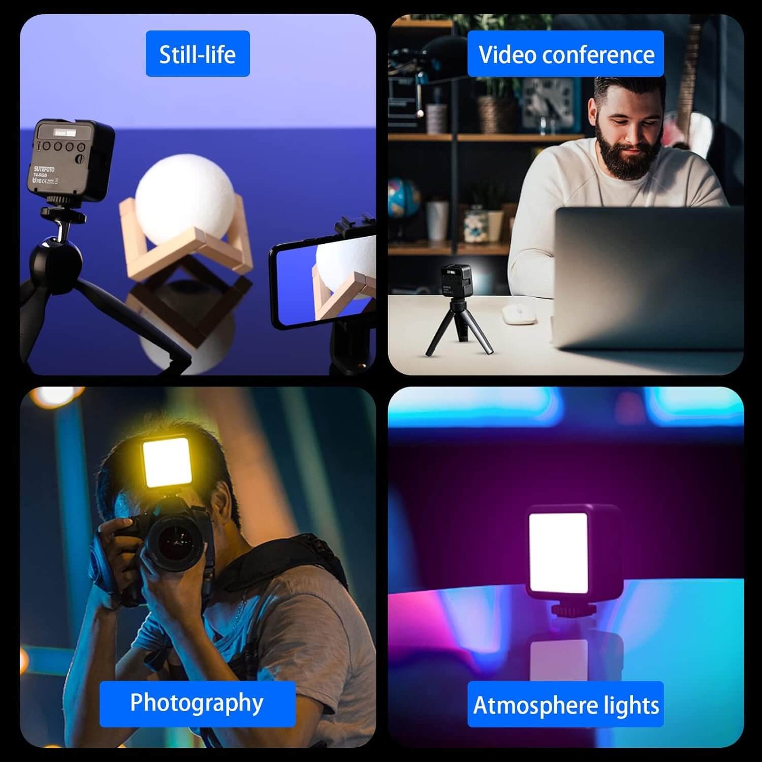 sutefoto-fotogeneral-t4-RGB-LED-Fill-Light-With-2000mAh-Builtin Battery (11)