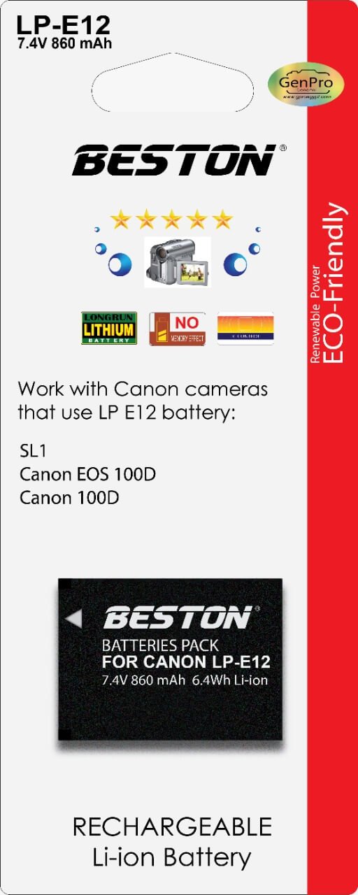 Foto-General-Egypt-beston-battery-LP-E12-for-canon