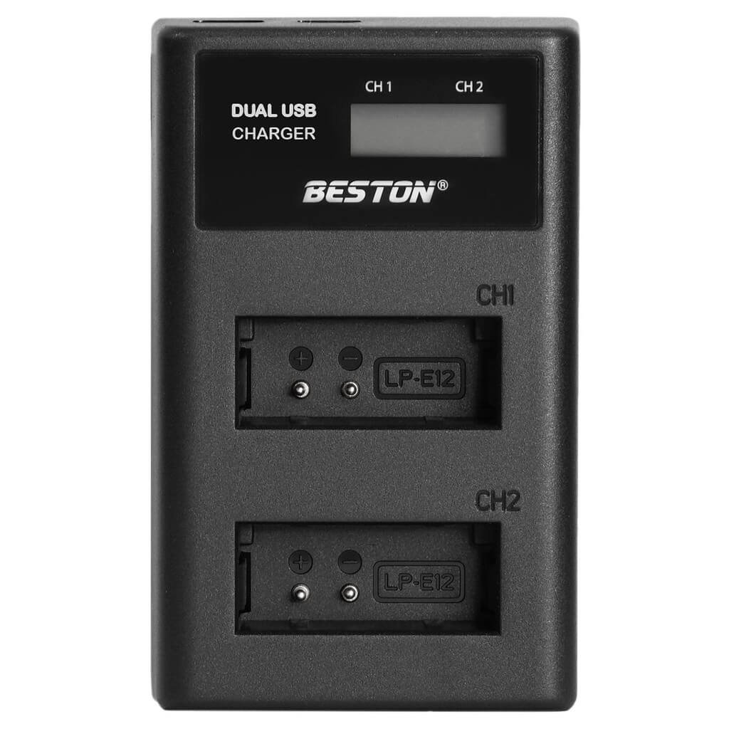 General Pro-Egypt-beston-LP-E12-Dual -USB-Charger-for-canon