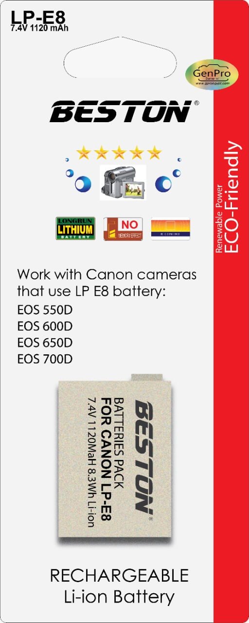 General Pro-Foto-General-Egypt-beston-battery-LP-E8-for-canon