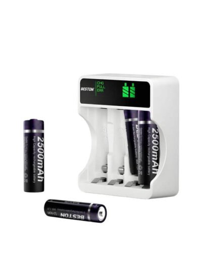 BESTON C9026L Fast Charging Charger with LCD Display 4 AA 2500mAh 1.2 Ni-MH