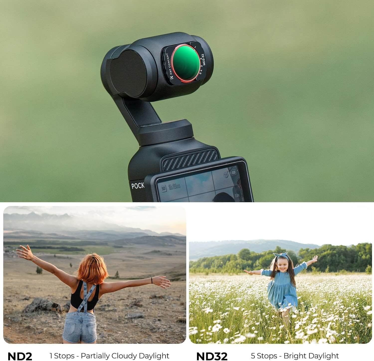 FotoGeneralP_K&F Nano-Xcel Series, DJI Osmo Pocket 3 Filter Magnetic CPL+Black-Mist 14+ND2-32K&F Nano-Xcel Series, DJI Osmo Pocket 3 Filter Magnetic CPL+Black- (10)