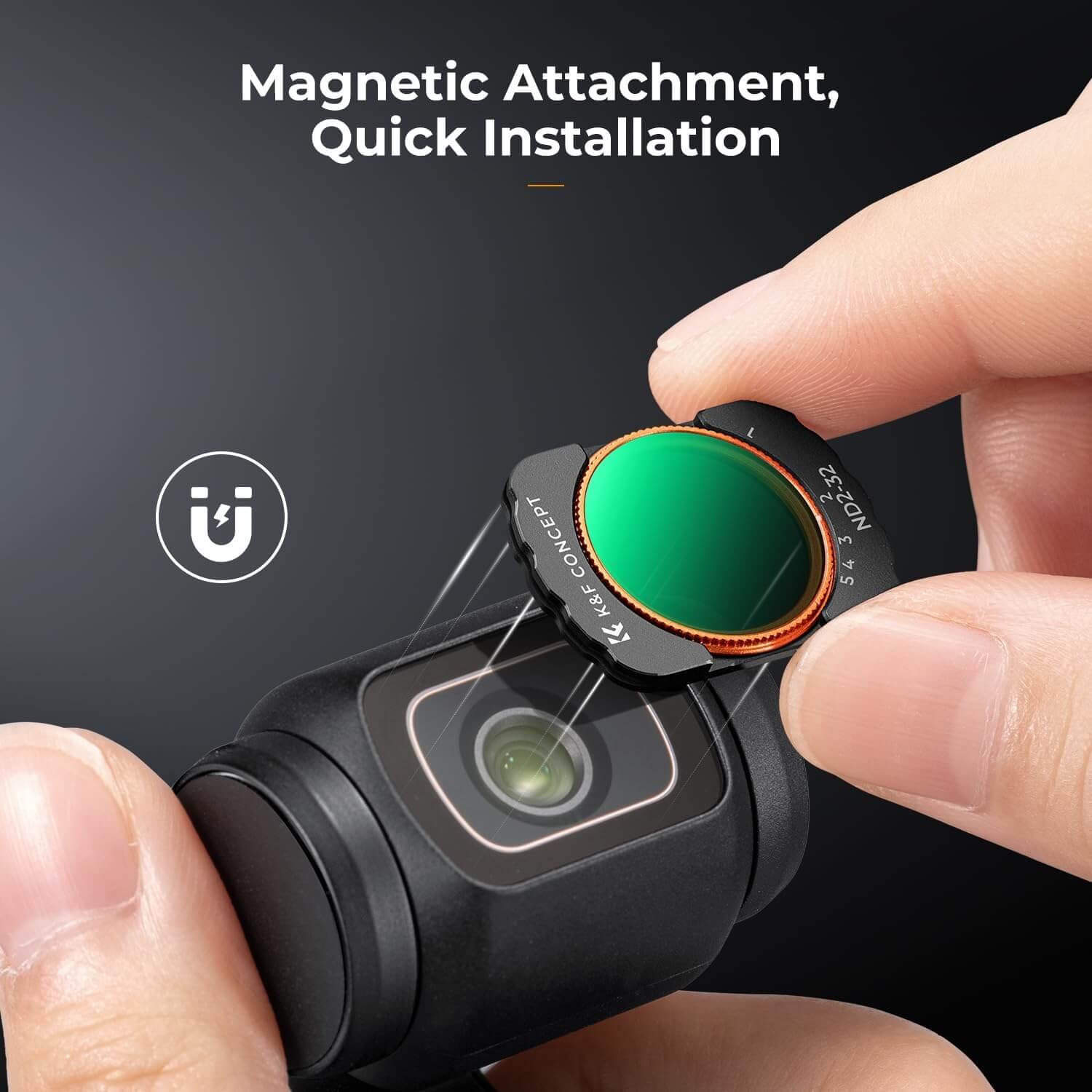 FotoGeneralP_K&F Nano-Xcel Series, DJI Osmo Pocket 3 Filter Magnetic CPL+Black-Mist 14+ND2-32K&F Nano-Xcel Series, DJI Osmo Pocket 3 Filter Magnetic CPL+Black-Mi (5)