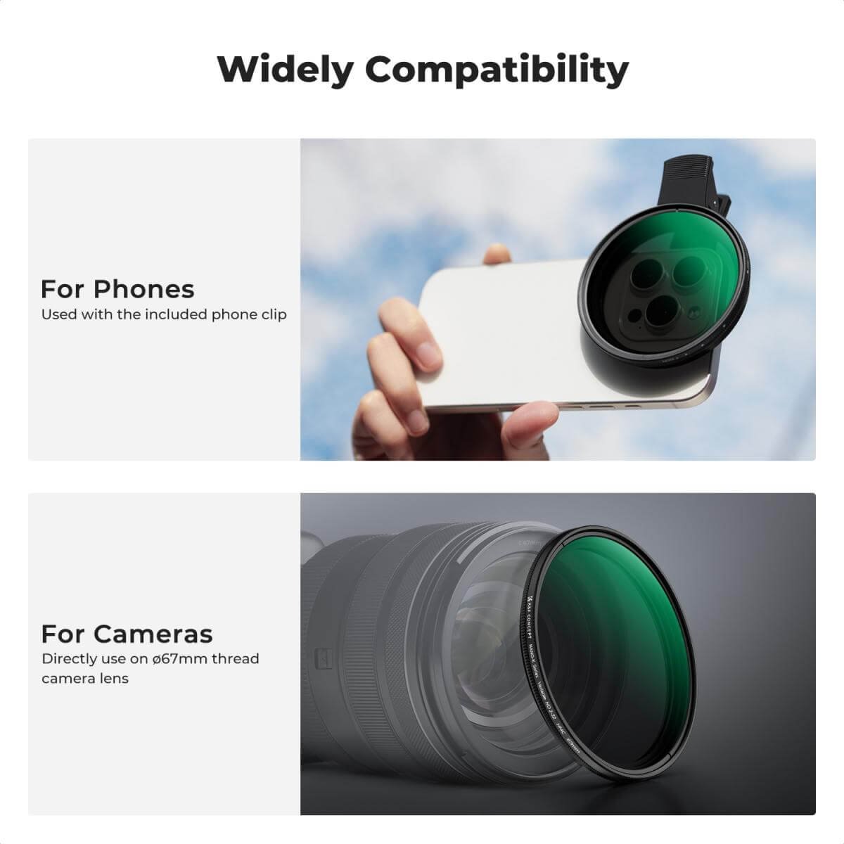 GeneralPro-Egypt-K&F-PHone-Filter-Kit-HMC-Variable-ND2-32 67mm-KF01 (2)