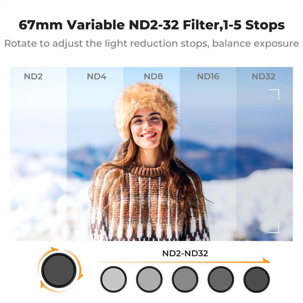 GeneralPro-Egypt-K&F-PHone-Filter-Kit-HMC-Variable-ND2-32 67mm-KF01 (5)