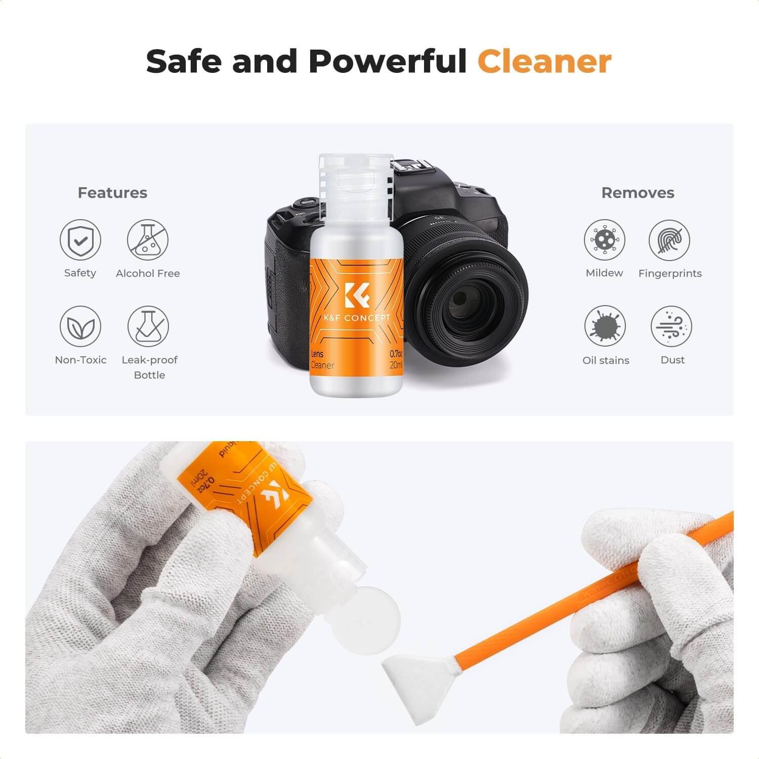 foto-general-Egypt-K&F Concept 10 Pcs with 16mm APS-C Frame Double-Headed Cleaning Stick set + 20ml Sensor Cleaner suk1964 (3)