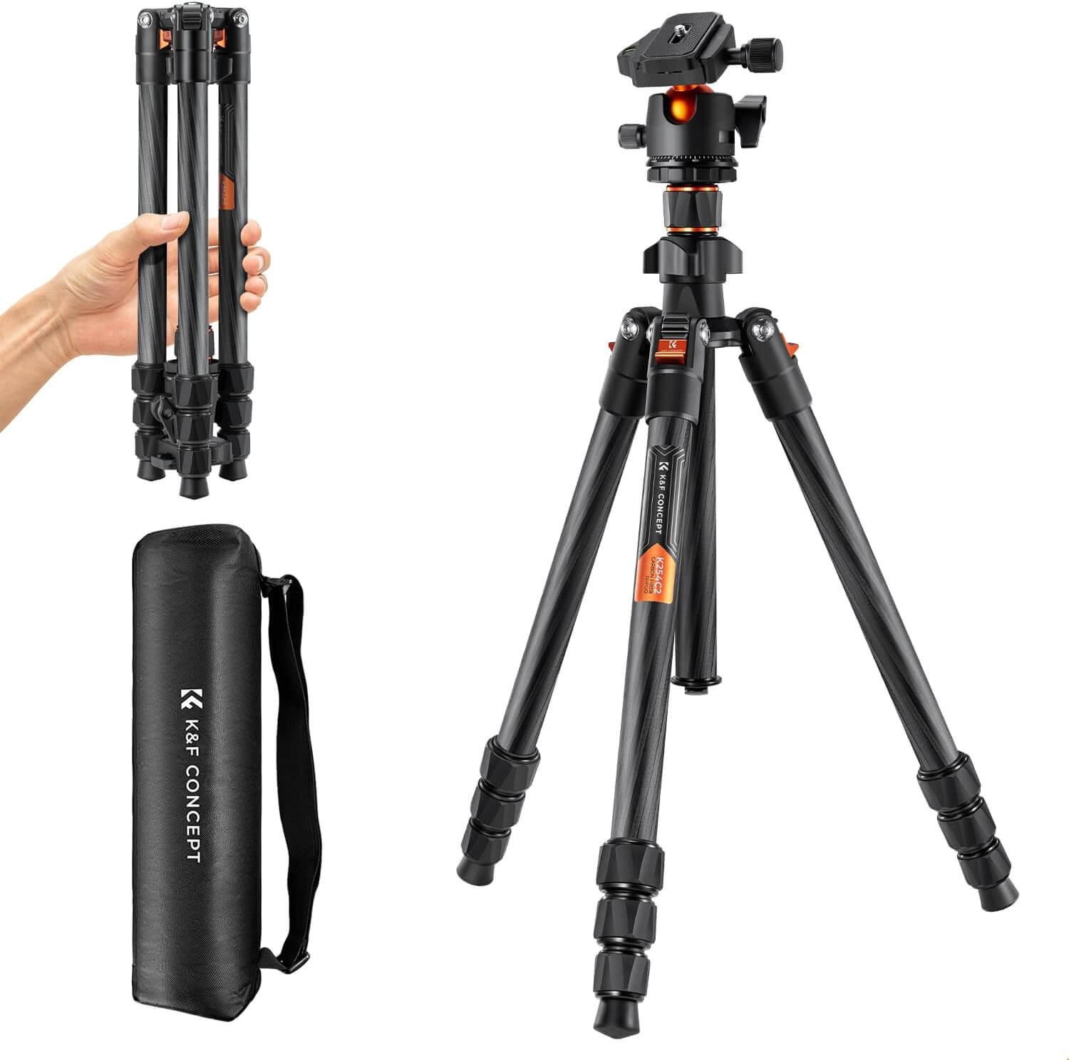 foto-general-Egypt-K&F-Concept-Carbon Fiber KF09.123 Tripod O254C2+BH-36 (4)