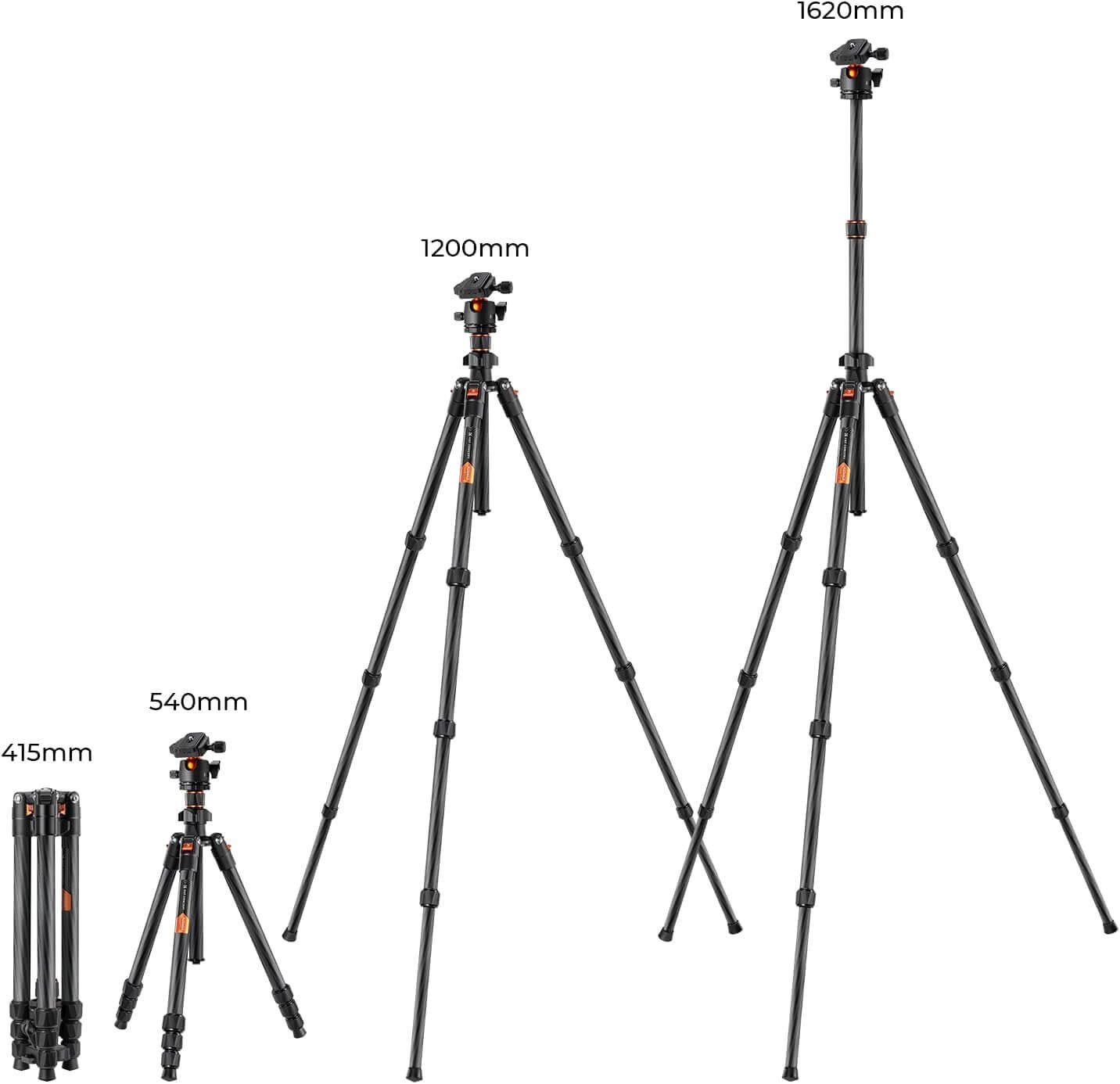 foto-general-Egypt-K&F-Concept-Carbon Fiber KF09.123 Tripod O254C2+BH-36 (5)