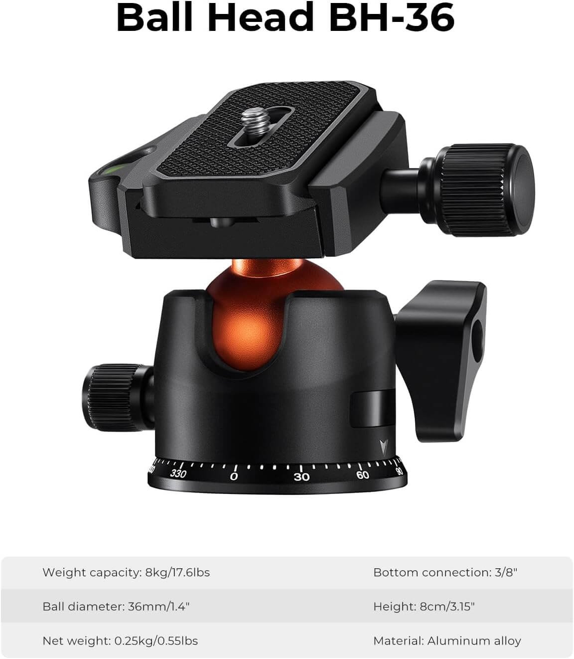 foto-general-Egypt-K&F-Concept-Carbon Fiber KF09.123 Tripod O254C2+BH-36 (6)