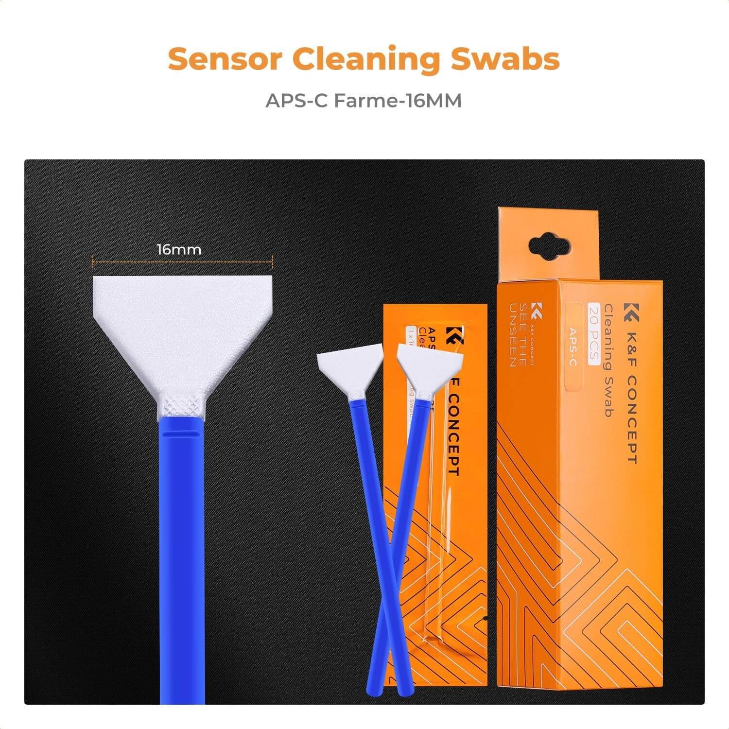 foto-general-egypt-K&F Concept 20 pieces with 16mm APS-C frame cleaning sticks set-suk1695 (2)