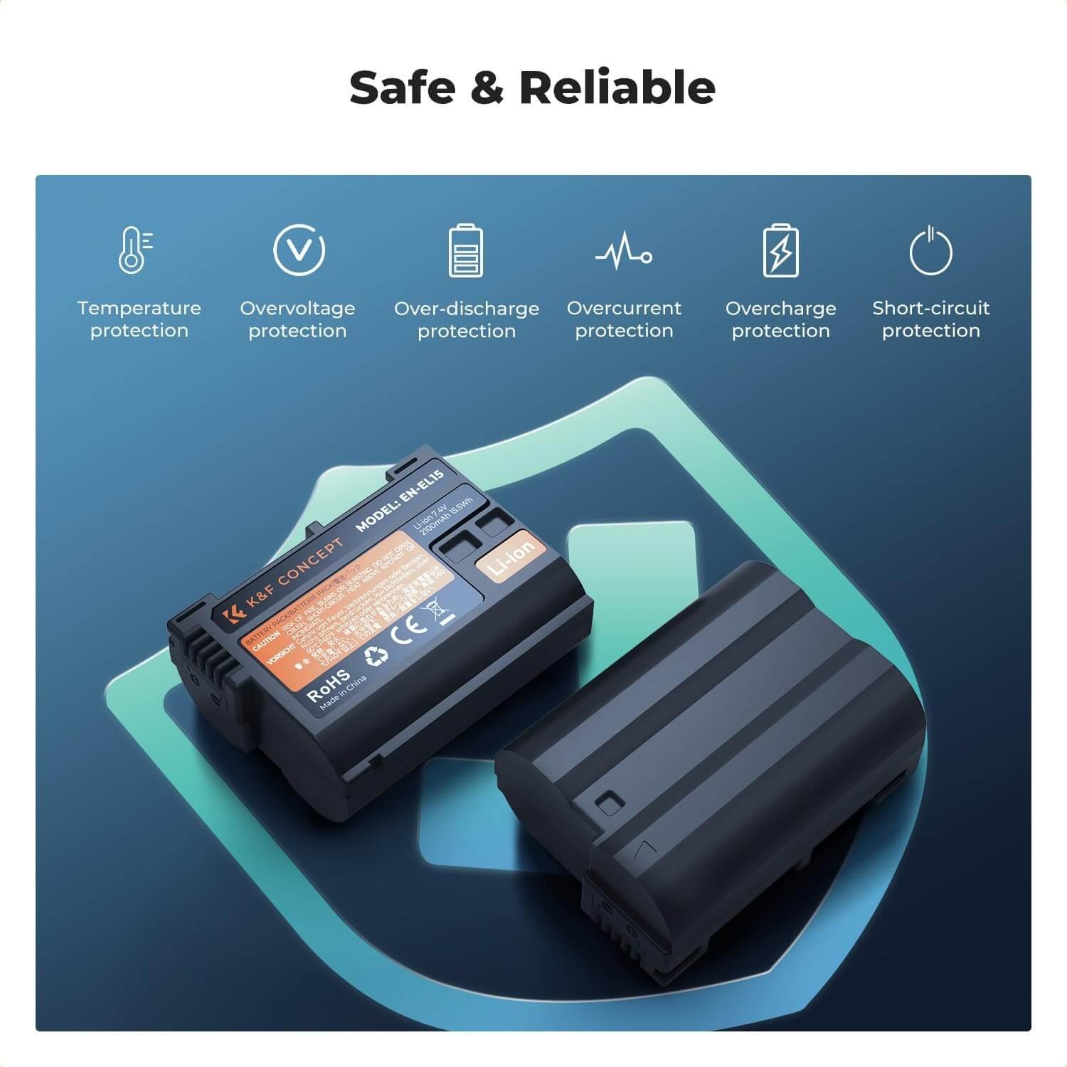 foto-general-egypt-KF Concept EN-EL15 Camera Battery for Nikon Cameras- KF28 (7)