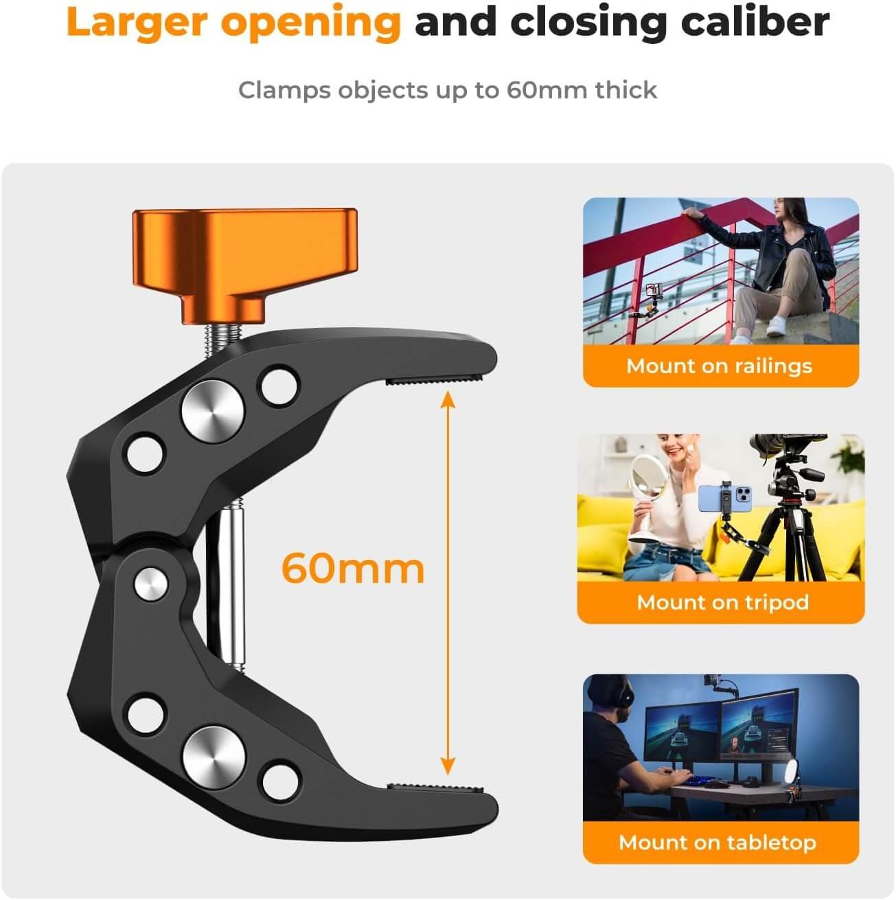 foto-general-egypt-K&F Concept Super Clamp MS15 KF31-081 (1)