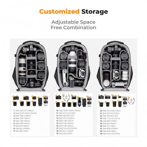 foto-general-egypt-K&F Concept 22L Hardshell Camera Backpack KF13.134 - (6)