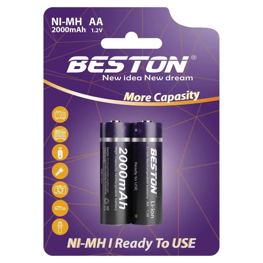 Foto-General-Egypt-Beston-Ni-MH-2PCS-AA-2000mAh-2