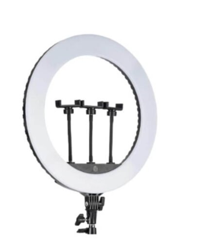 LJJ-56 LED Soft Ring Light 22 Inch 55W – Professional 22-inch Ring Light with 3 Mobile Phone Holders and Remote