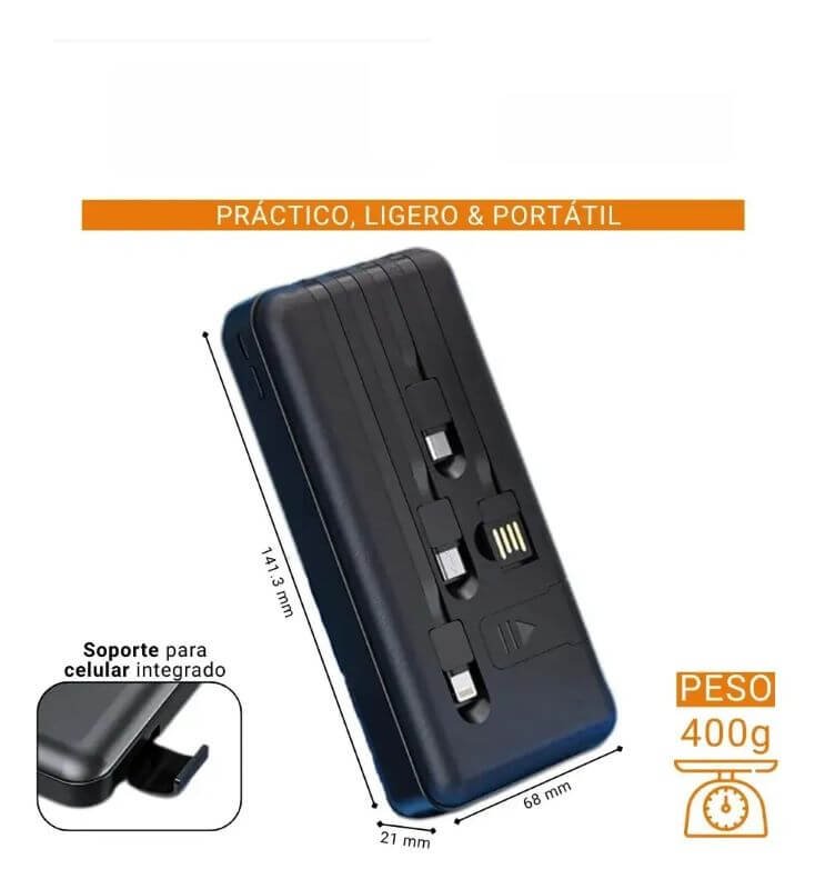Herigo DBK HR-010 10000mAh Power Bank 10W with 4 Built in Cables for Simultaneous Charging (6)