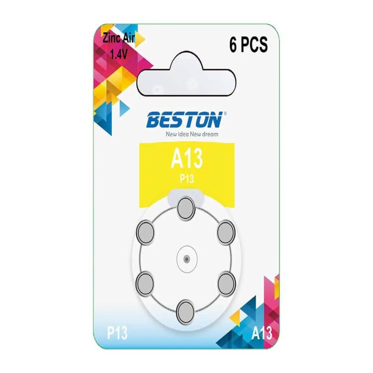 Beston A13 Hearing Aid Batteries Zinc Air 1.4V (Size 13)-