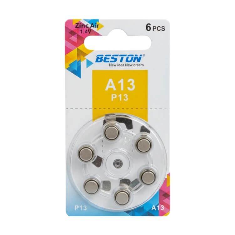 Beston A13 Hearing Aid Batteries Zinc Air 1.4V (Size 13)