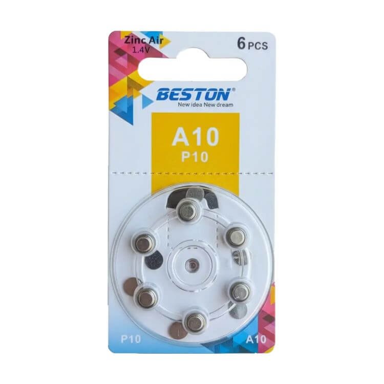 Hearing-Aid-Battery-A10-B10-Beston-Size-A10-Zinc-Air-1.4V-1