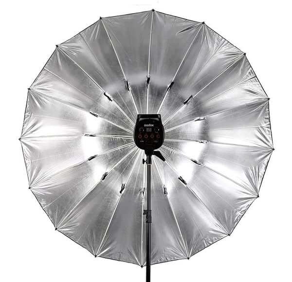 Parabolic Umbrella 165cm Silver with Diffuser (3)
