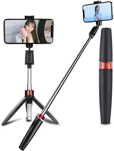 Selfie stick and smart tripod Y11 with Bluetooth remote - Black-