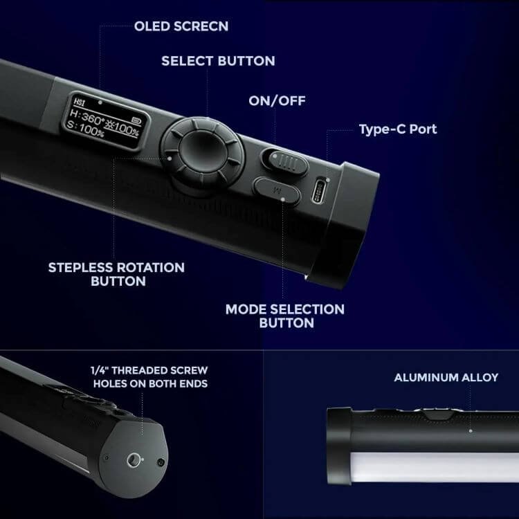foto-general-egypt-GenPro B320S RGB Magnetic Tube Light 30cm (1)