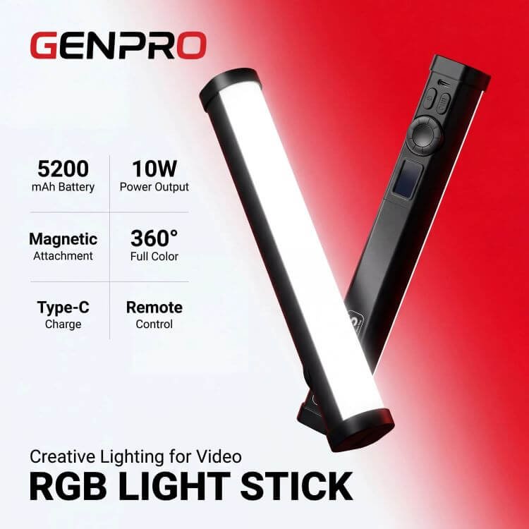 foto-general-egypt-GenPro B320S RGB Magnetic Tube Light 30cm (4)